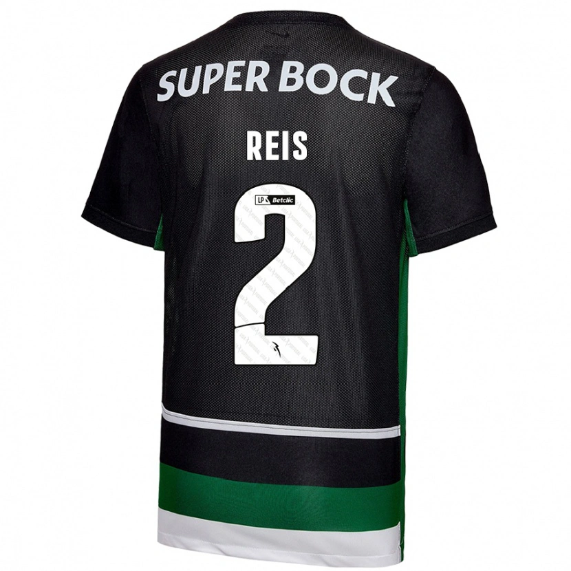 Danxen Kvinder Matheus Reis #2 Sort Hvid Grøn Hjemmebane Spillertrøjer 2024/25 Trøje T-Shirt