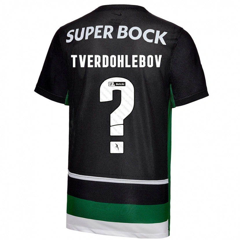 Danxen Kvinder Alex Tverdohlebov #0 Sort Hvid Grøn Hjemmebane Spillertrøjer 2024/25 Trøje T-Shirt