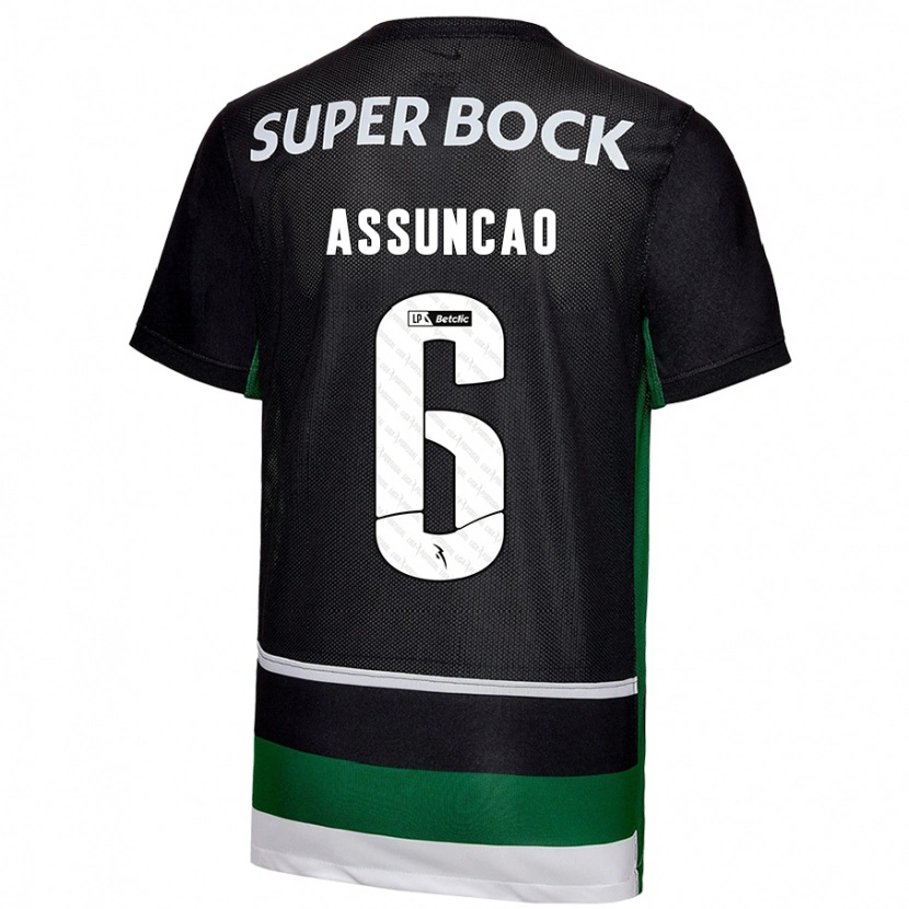 Danxen Kvinder João Assunção #6 Sort Hvid Grøn Hjemmebane Spillertrøjer 2024/25 Trøje T-Shirt
