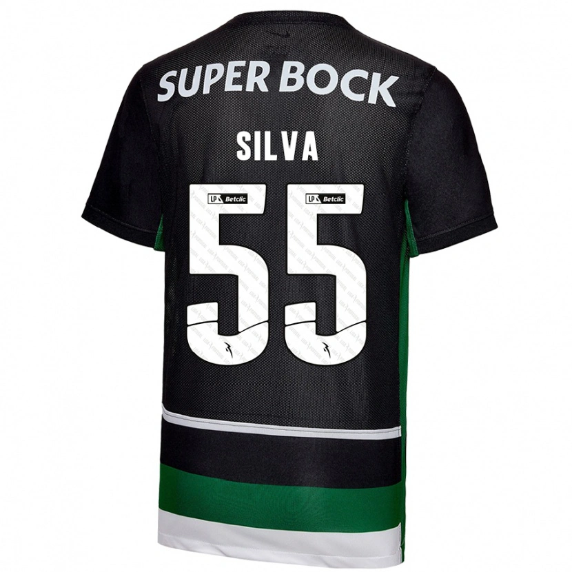 Danxen Kvinder José Silva #55 Sort Hvid Grøn Hjemmebane Spillertrøjer 2024/25 Trøje T-Shirt