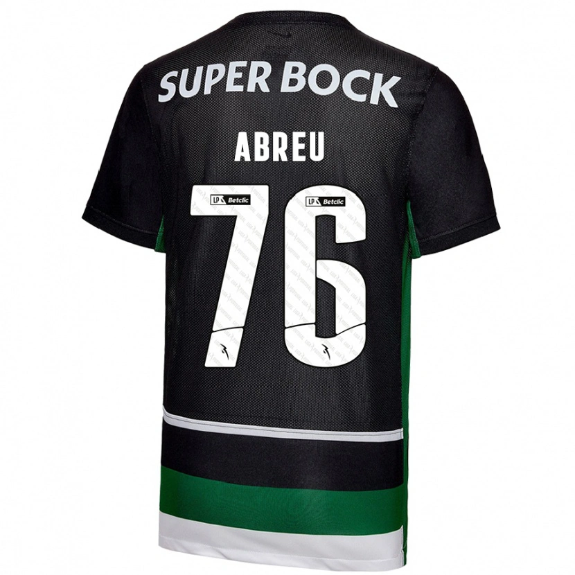 Danxen Kvinder Diogo Abreu #76 Sort Hvid Grøn Hjemmebane Spillertrøjer 2024/25 Trøje T-Shirt