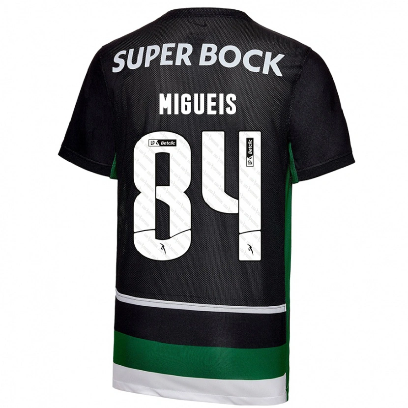 Danxen Kvinder Pedro Miguéis #84 Sort Hvid Grøn Hjemmebane Spillertrøjer 2024/25 Trøje T-Shirt