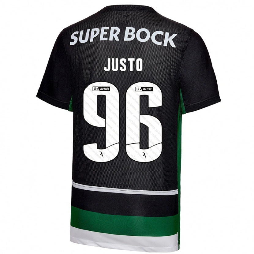 Danxen Kvinder Samuel Justo #96 Sort Hvid Grøn Hjemmebane Spillertrøjer 2024/25 Trøje T-Shirt