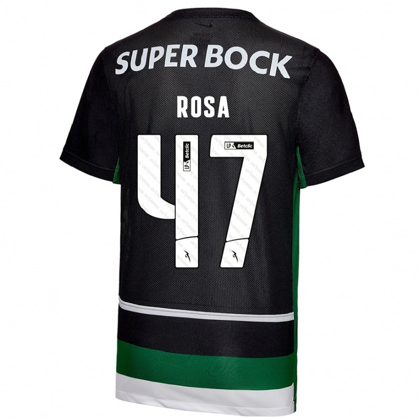 Danxen Kvinder Mariana Rosa #47 Sort Hvid Grøn Hjemmebane Spillertrøjer 2024/25 Trøje T-Shirt