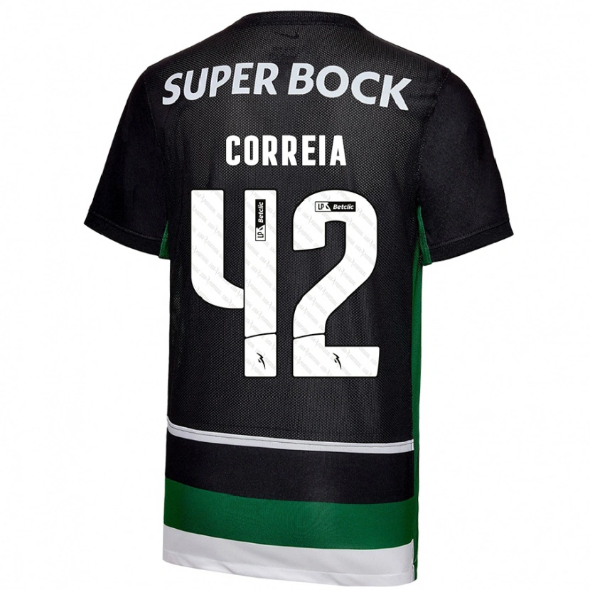 Danxen Kvinder Leonete Maísa Nozerand Correia #42 Sort Hvid Grøn Hjemmebane Spillertrøjer 2024/25 Trøje T-Shirt