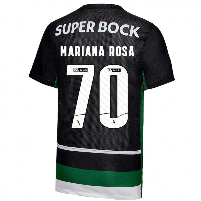 Danxen Kvinder Mariana Silva Pinto Vilaça Da Rosa #70 Sort Hvid Grøn Hjemmebane Spillertrøjer 2024/25 Trøje T-Shirt