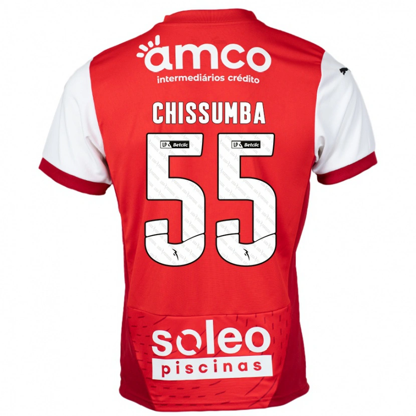 Danxen Kvinder Chissumba #55 Rød Hvid Hjemmebane Spillertrøjer 2024/25 Trøje T-Shirt