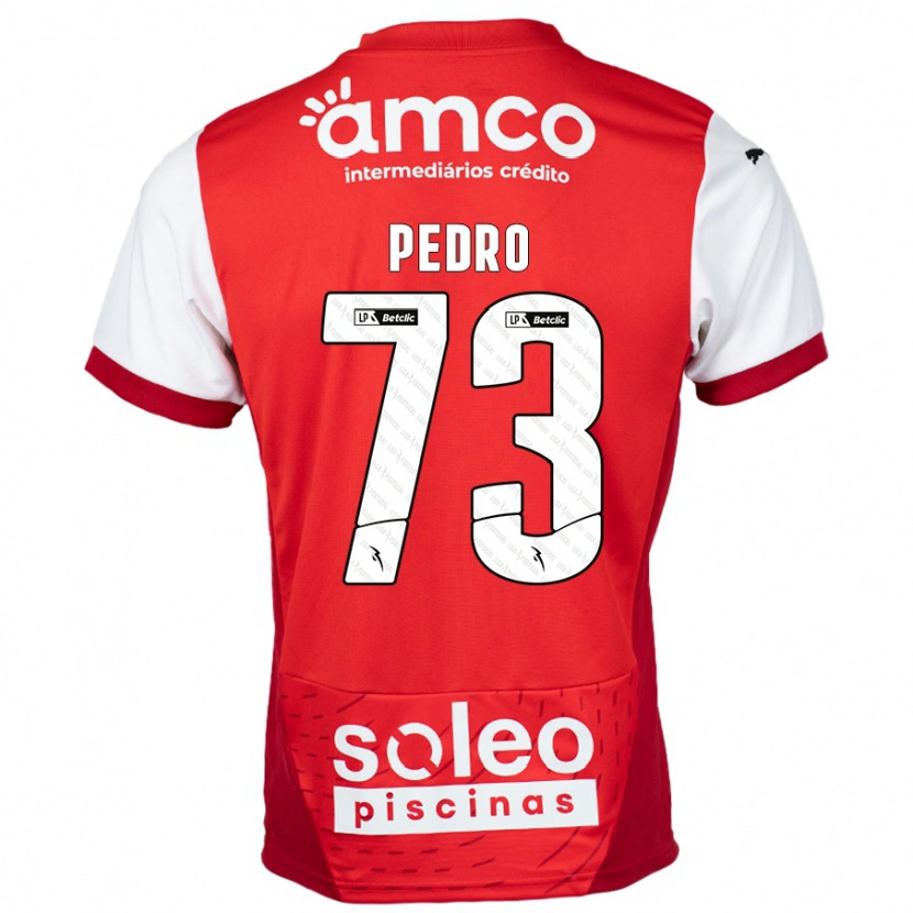 Danxen Kvinder Zé Pedro #73 Rød Hvid Hjemmebane Spillertrøjer 2024/25 Trøje T-Shirt