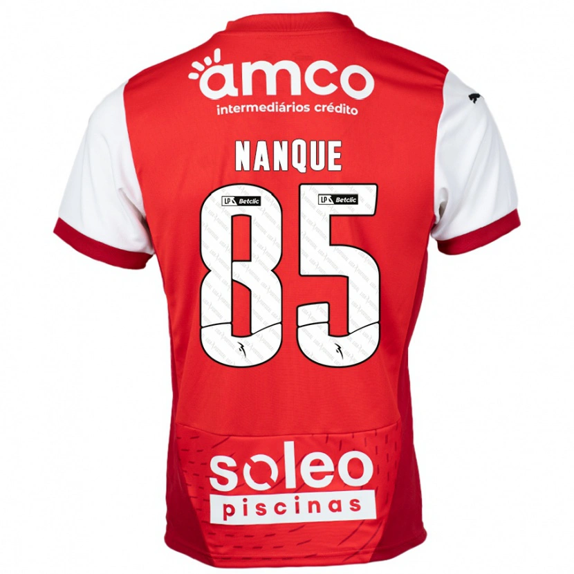 Danxen Kvinder Edgar Nanque #85 Rød Hvid Hjemmebane Spillertrøjer 2024/25 Trøje T-Shirt