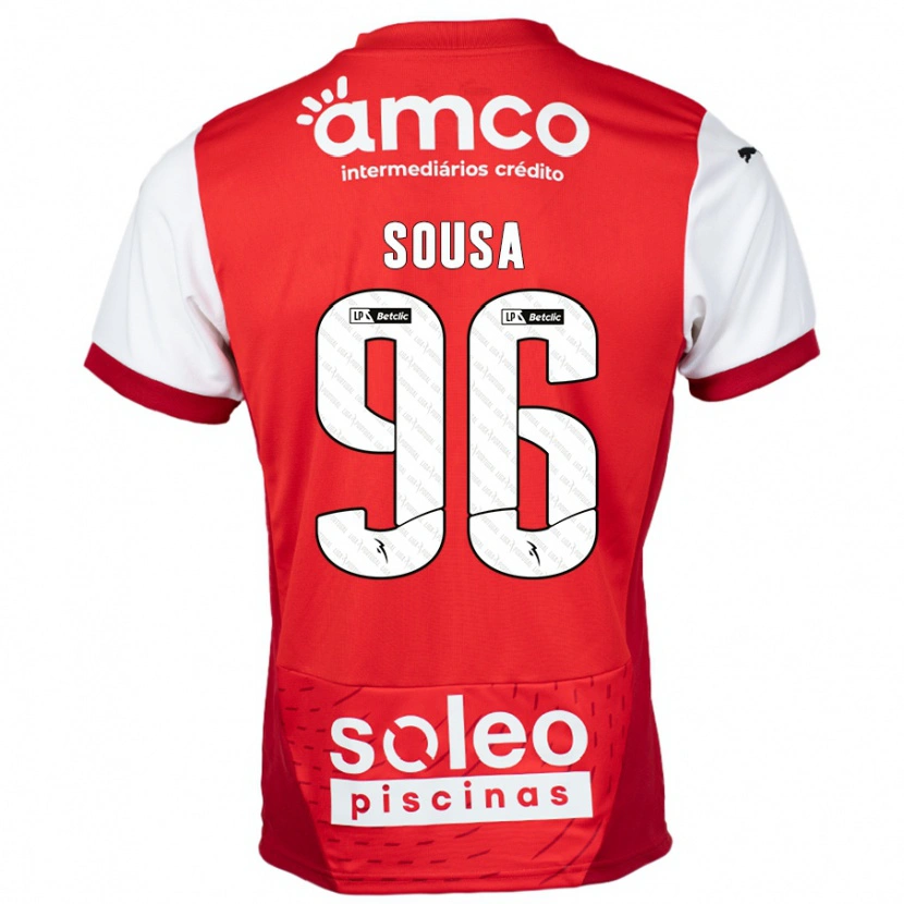 Danxen Kvinder Afonso Sousa #96 Rød Hvid Hjemmebane Spillertrøjer 2024/25 Trøje T-Shirt
