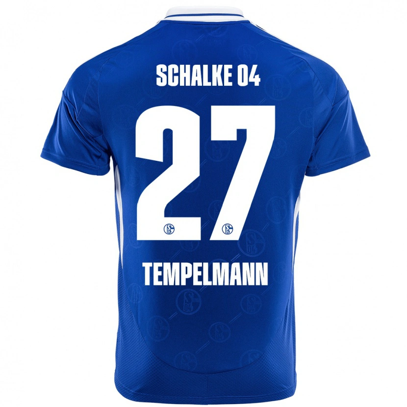 Danxen Kvinder Lino Tempelmann #27 Kongeblå Hjemmebane Spillertrøjer 2024/25 Trøje T-Shirt