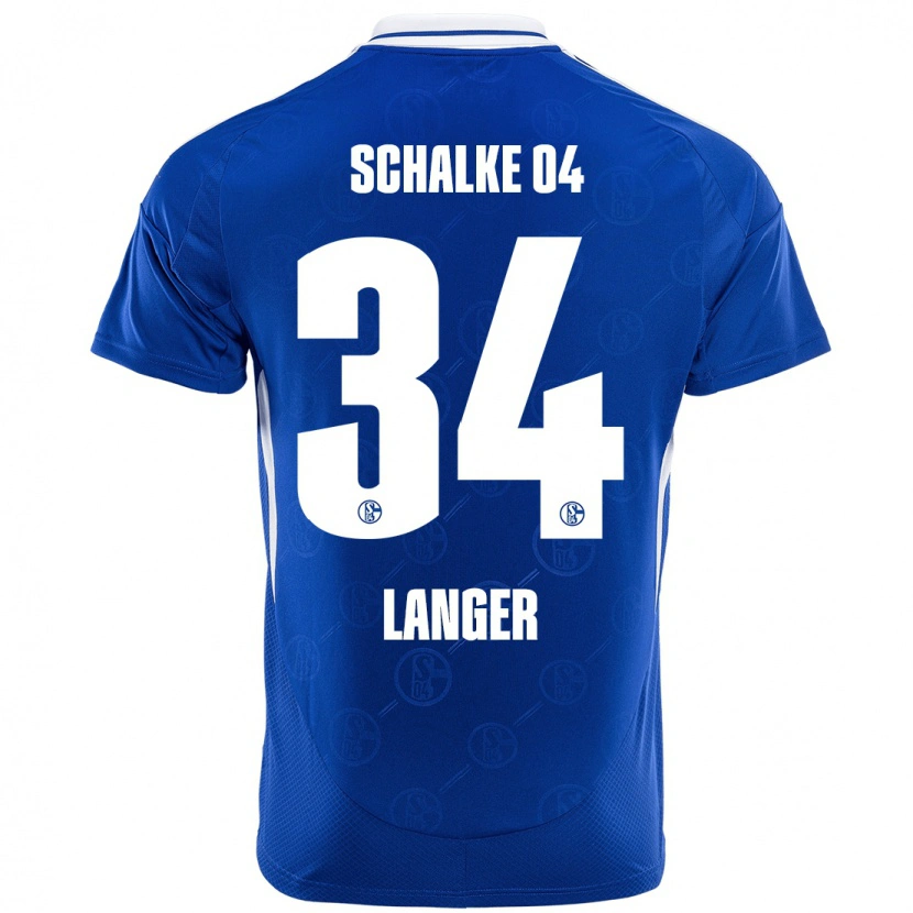 Danxen Kvinder Michael Langer #34 Kongeblå Hjemmebane Spillertrøjer 2024/25 Trøje T-Shirt