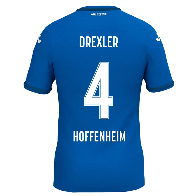 Danxen Kvinder Tim Drexler #4 Kongeblå Hjemmebane Spillertrøjer 2024/25 Trøje T-Shirt