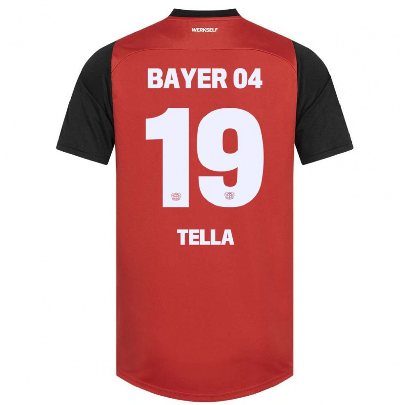 Danxen Kvinder Nathan Tella #19 Rød Sort Hjemmebane Spillertrøjer 2024/25 Trøje T-Shirt