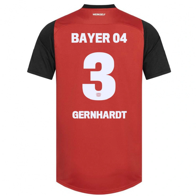 Danxen Kvinder Nils Gernhardt #3 Rød Sort Hjemmebane Spillertrøjer 2024/25 Trøje T-Shirt