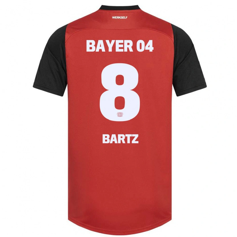 Danxen Kvinder Paulina Bartz #8 Rød Sort Hjemmebane Spillertrøjer 2024/25 Trøje T-Shirt