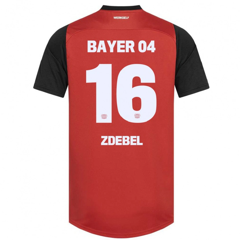 Danxen Kvinder Sofie Zdebel #16 Rød Sort Hjemmebane Spillertrøjer 2024/25 Trøje T-Shirt
