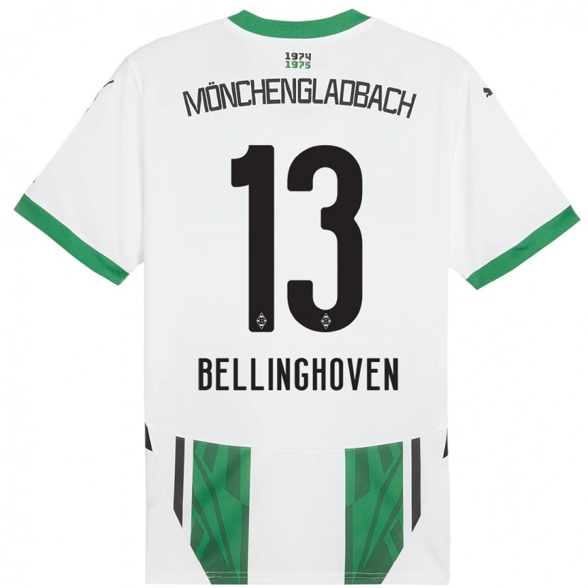 Danxen Kvinder Christina Bellinghoven #13 Hvid Grøn Hjemmebane Spillertrøjer 2024/25 Trøje T-Shirt