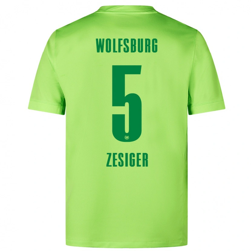 Danxen Kvinder Cédric Zesiger #5 Fluorescerende Grøn Hjemmebane Spillertrøjer 2024/25 Trøje T-Shirt