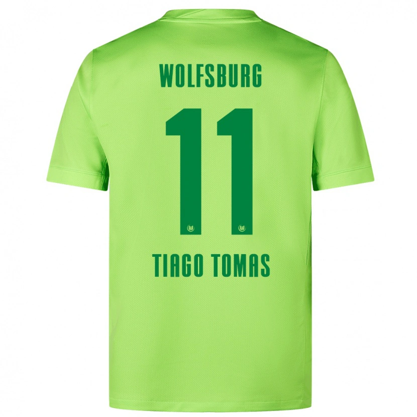 Danxen Kvinder Tiago Tomás #11 Fluorescerende Grøn Hjemmebane Spillertrøjer 2024/25 Trøje T-Shirt