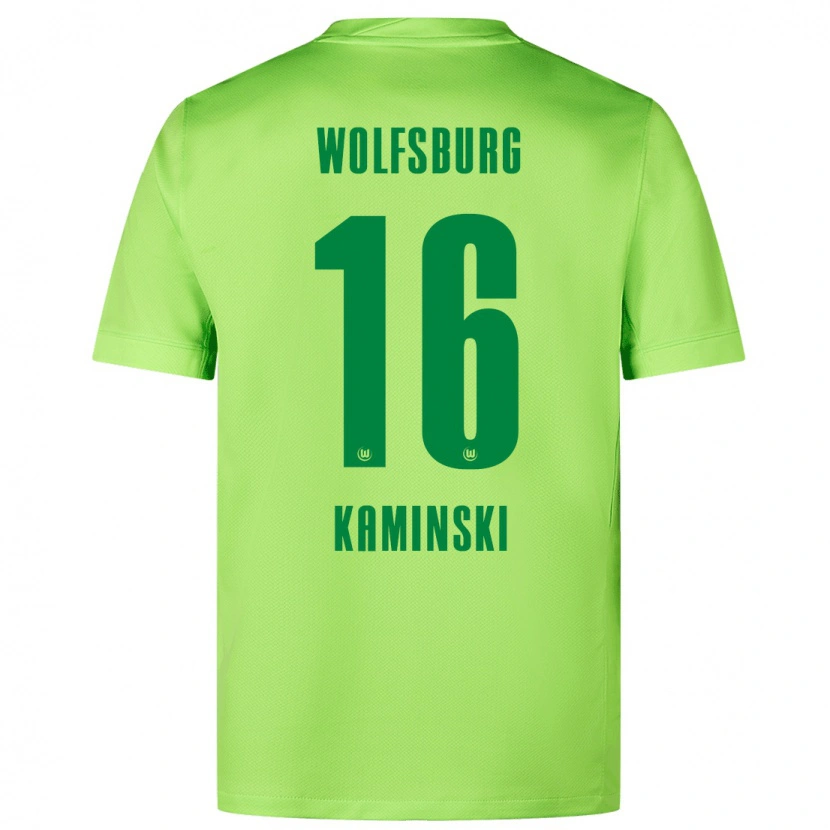 Danxen Kvinder Jakub Kaminski #16 Fluorescerende Grøn Hjemmebane Spillertrøjer 2024/25 Trøje T-Shirt