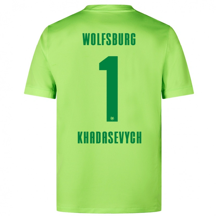 Danxen Kvinder Kyrylo Khadasevych #1 Fluorescerende Grøn Hjemmebane Spillertrøjer 2024/25 Trøje T-Shirt