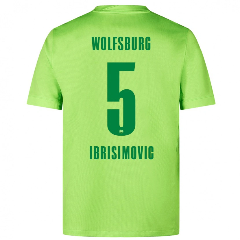 Danxen Kvinder Amar Ibrisimovic #5 Fluorescerende Grøn Hjemmebane Spillertrøjer 2024/25 Trøje T-Shirt