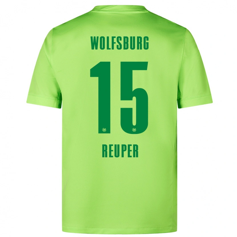Danxen Kvinder Tim Reuper #15 Fluorescerende Grøn Hjemmebane Spillertrøjer 2024/25 Trøje T-Shirt