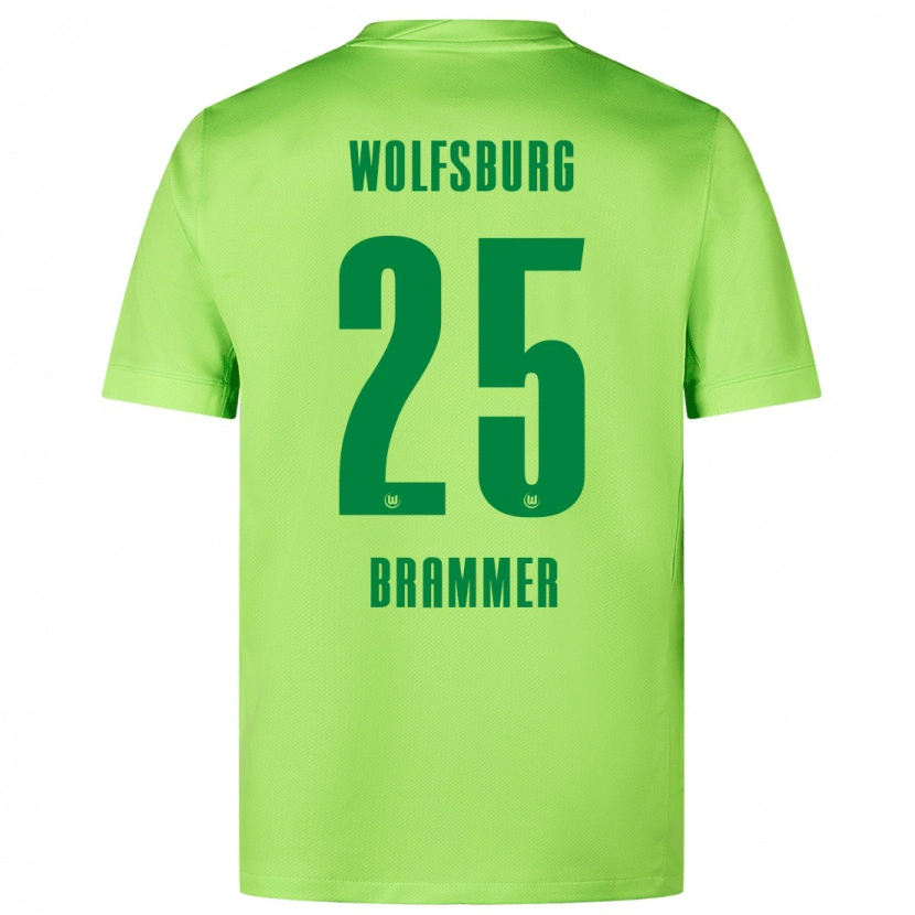 Danxen Kvinder Ole Brammer #25 Fluorescerende Grøn Hjemmebane Spillertrøjer 2024/25 Trøje T-Shirt