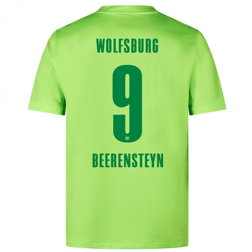 Danxen Kvinder Lineth Beerensteyn #9 Fluorescerende Grøn Hjemmebane Spillertrøjer 2024/25 Trøje T-Shirt