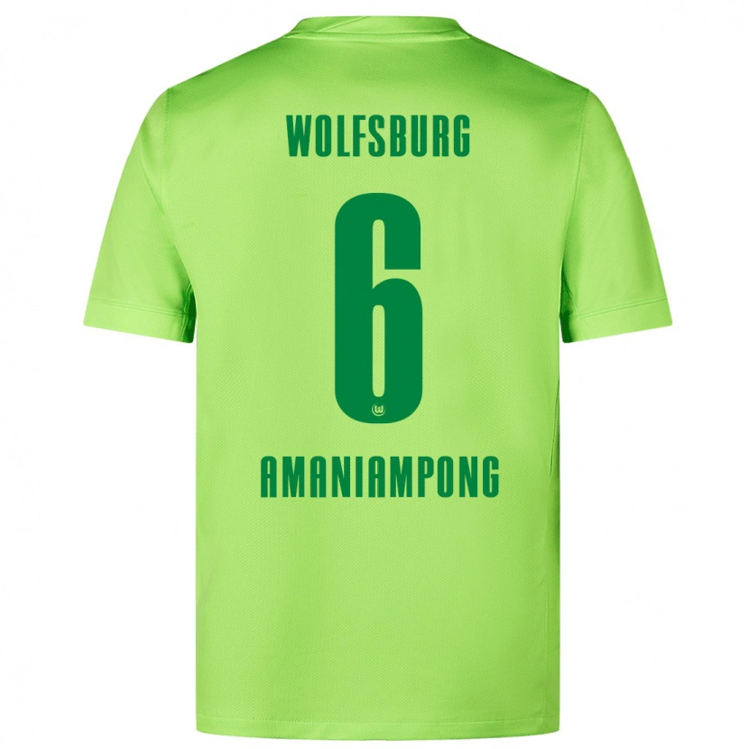 Danxen Kvinder Marces Amaniampong #6 Fluorescerende Grøn Hjemmebane Spillertrøjer 2024/25 Trøje T-Shirt