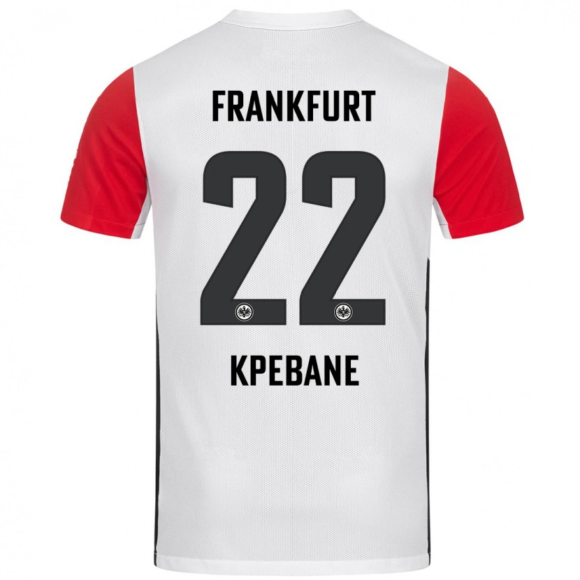 Danxen Kvinder Tamiou Kpebane #22 Hvid Rød Hjemmebane Spillertrøjer 2024/25 Trøje T-Shirt
