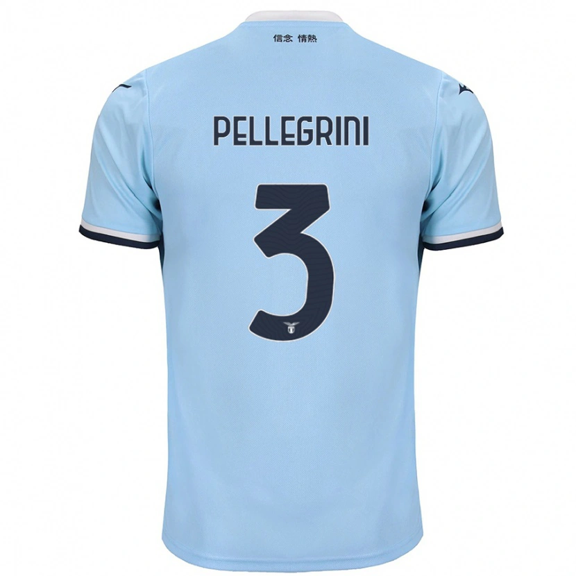 Danxen Kvinder Luca Pellegrini #3 Blå Hjemmebane Spillertrøjer 2024/25 Trøje T-Shirt