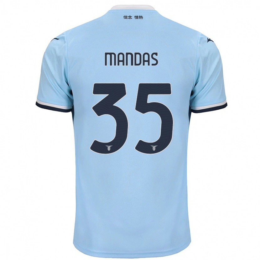 Danxen Kvinder Christos Mandas #35 Blå Hjemmebane Spillertrøjer 2024/25 Trøje T-Shirt