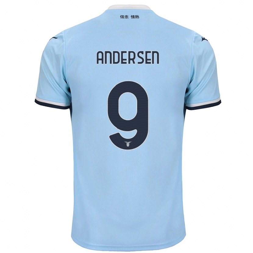 Danxen Kvinder Signe Holt Andersen #9 Blå Hjemmebane Spillertrøjer 2024/25 Trøje T-Shirt