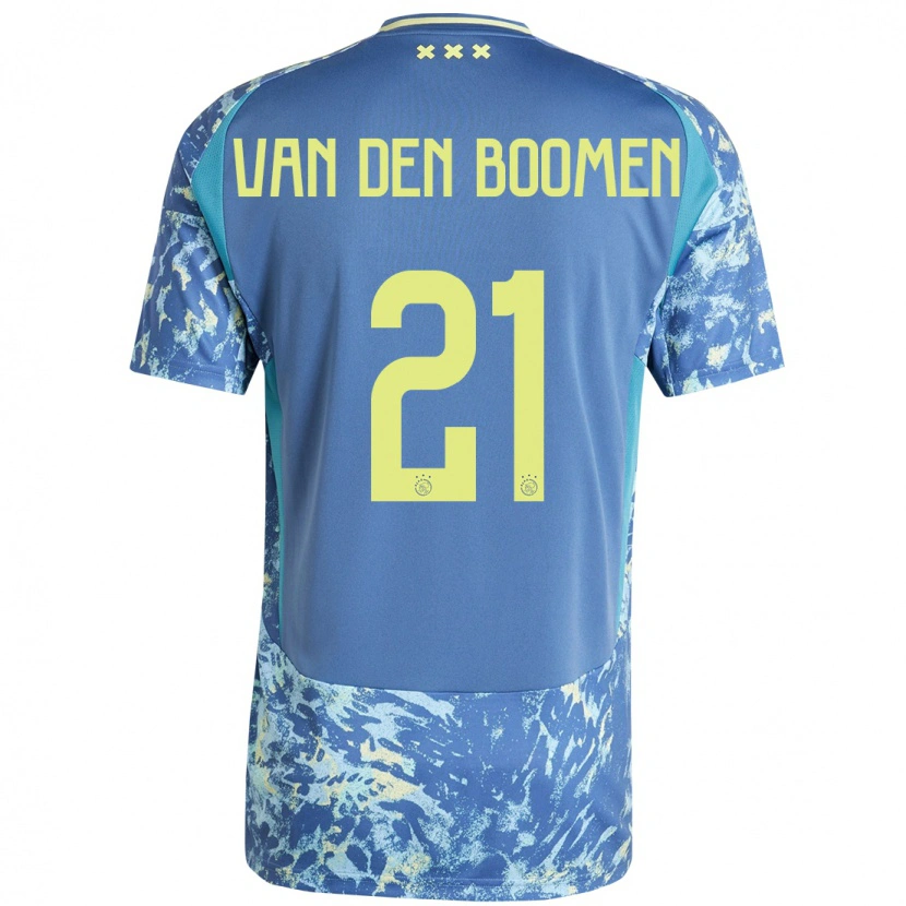 Danxen Kvinder Branco Van Den Boomen #21 Grå Blå Gul Udebane Spillertrøjer 2024/25 Trøje T-Shirt