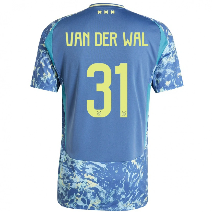 Danxen Kvinder Dionne Van Der Wal #31 Grå Blå Gul Udebane Spillertrøjer 2024/25 Trøje T-Shirt