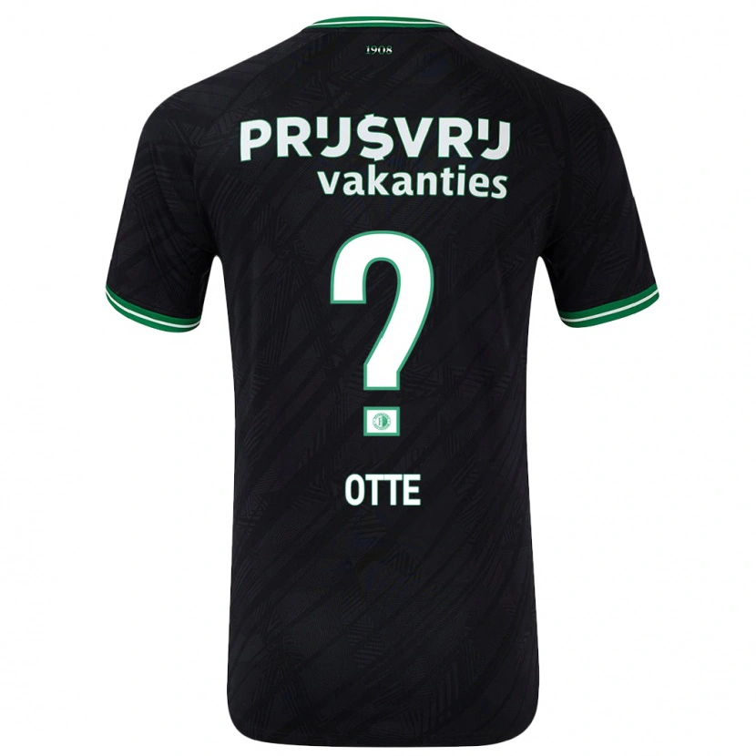 Danxen Kvinder Björn Otte #0 Sort Grøn Udebane Spillertrøjer 2024/25 Trøje T-Shirt