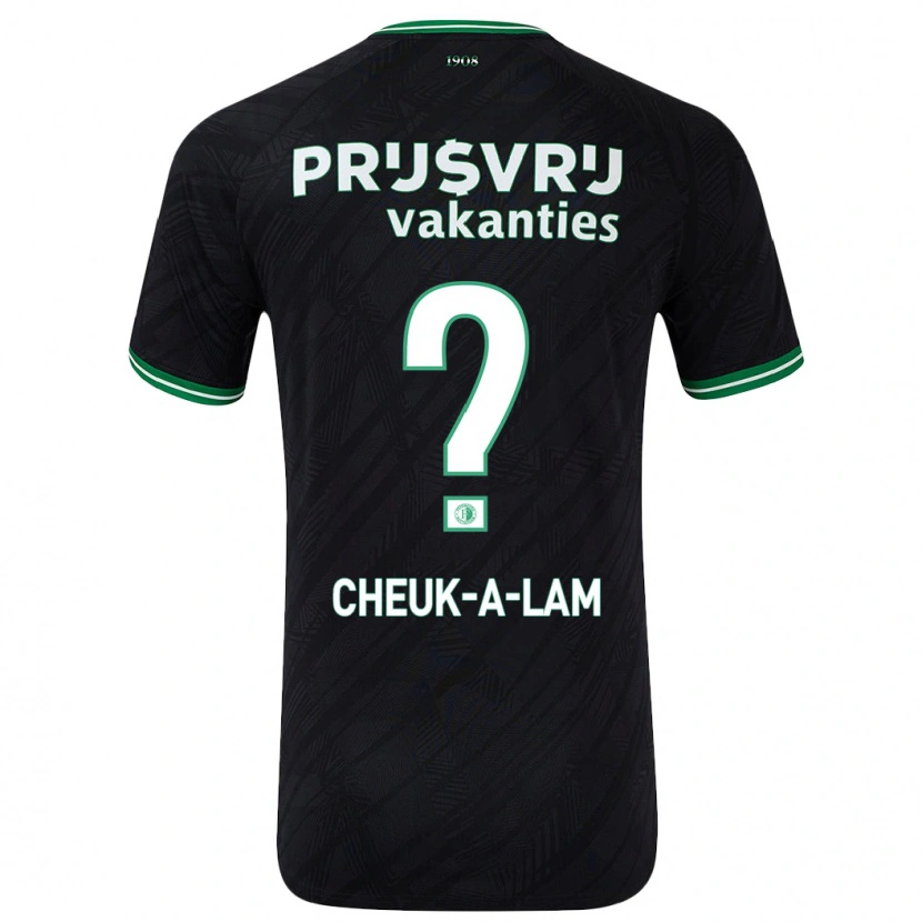 Danxen Kvinder Lee-Quincy Cheuk-A-Lam #0 Sort Grøn Udebane Spillertrøjer 2024/25 Trøje T-Shirt