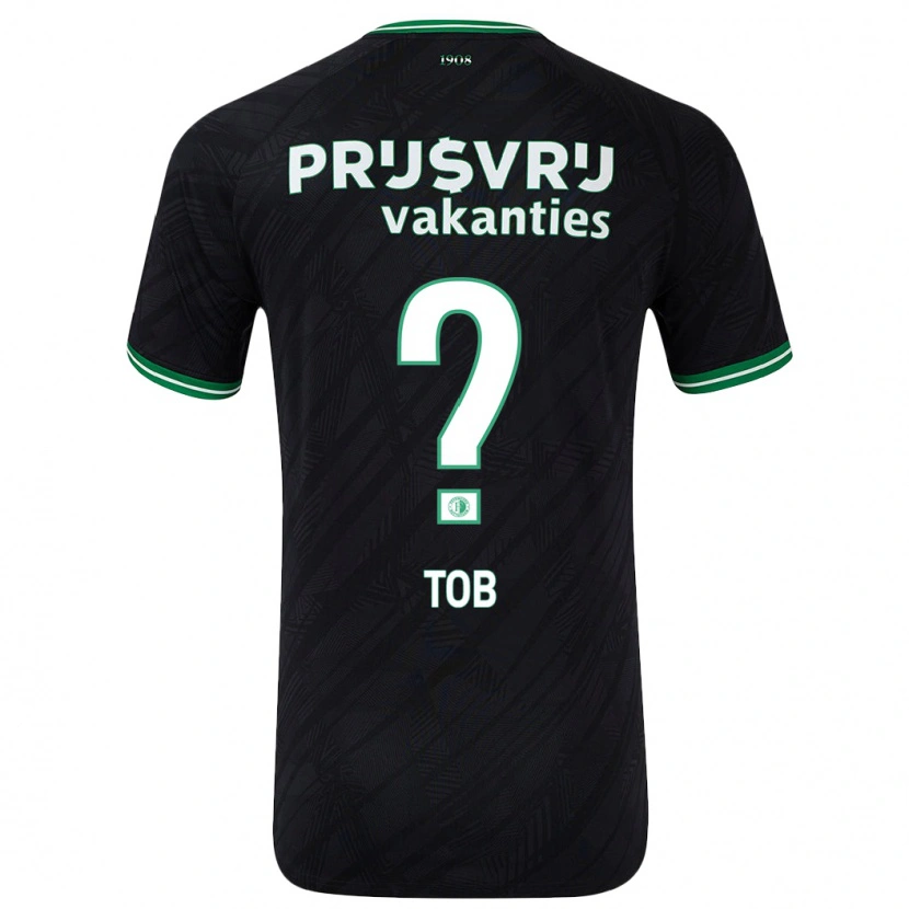 Danxen Kvinder Diecquincio Tob #0 Sort Grøn Udebane Spillertrøjer 2024/25 Trøje T-Shirt