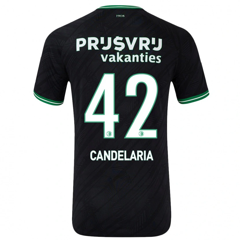 Danxen Kvinder Jayden Candelaria #42 Sort Grøn Udebane Spillertrøjer 2024/25 Trøje T-Shirt