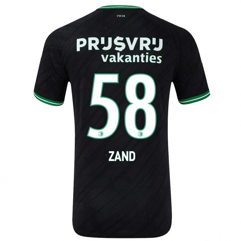 Danxen Kvinder Shiloht Zand #58 Sort Grøn Udebane Spillertrøjer 2024/25 Trøje T-Shirt
