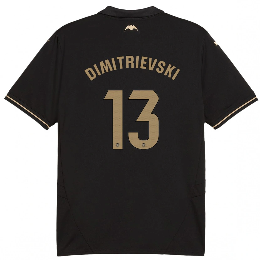 Danxen Kvinder Stole Dimitrievski #13 Sort Udebane Spillertrøjer 2024/25 Trøje T-Shirt