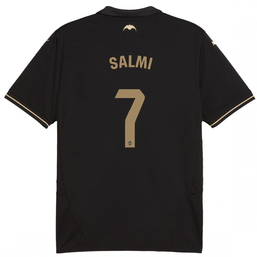 Danxen Kvinder Iina Salmi #7 Sort Udebane Spillertrøjer 2024/25 Trøje T-Shirt