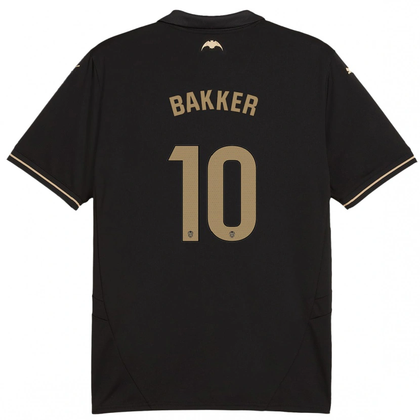Danxen Kvinder Linda Bakker #10 Sort Udebane Spillertrøjer 2024/25 Trøje T-Shirt