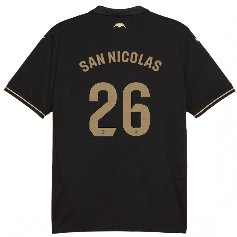 Danxen Kvinder Olga San Nicolas #26 Sort Udebane Spillertrøjer 2024/25 Trøje T-Shirt