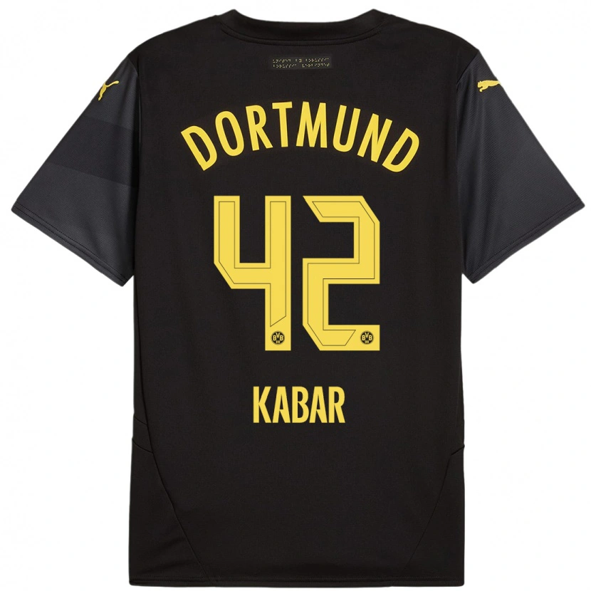 Danxen Kvinder Almugera Kabar #42 Sort Gul Udebane Spillertrøjer 2024/25 Trøje T-Shirt