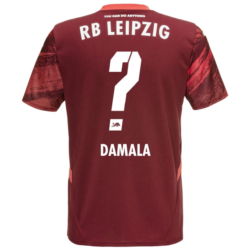 Danxen Kvinder Bilal Damala #0 Bourgogne Udebane Spillertrøjer 2024/25 Trøje T-Shirt