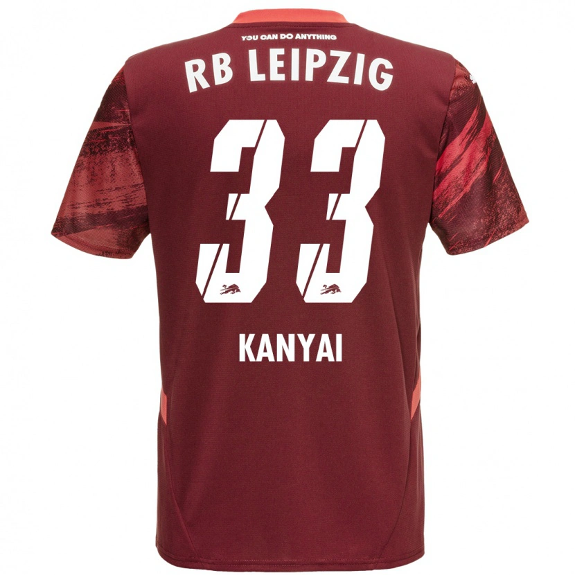 Danxen Kvinder Janos Kanyai #33 Bourgogne Udebane Spillertrøjer 2024/25 Trøje T-Shirt
