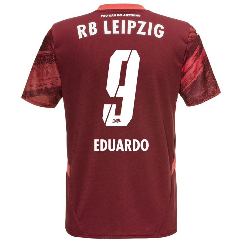 Danxen Kvinder Yannick Eduardo #9 Bourgogne Udebane Spillertrøjer 2024/25 Trøje T-Shirt